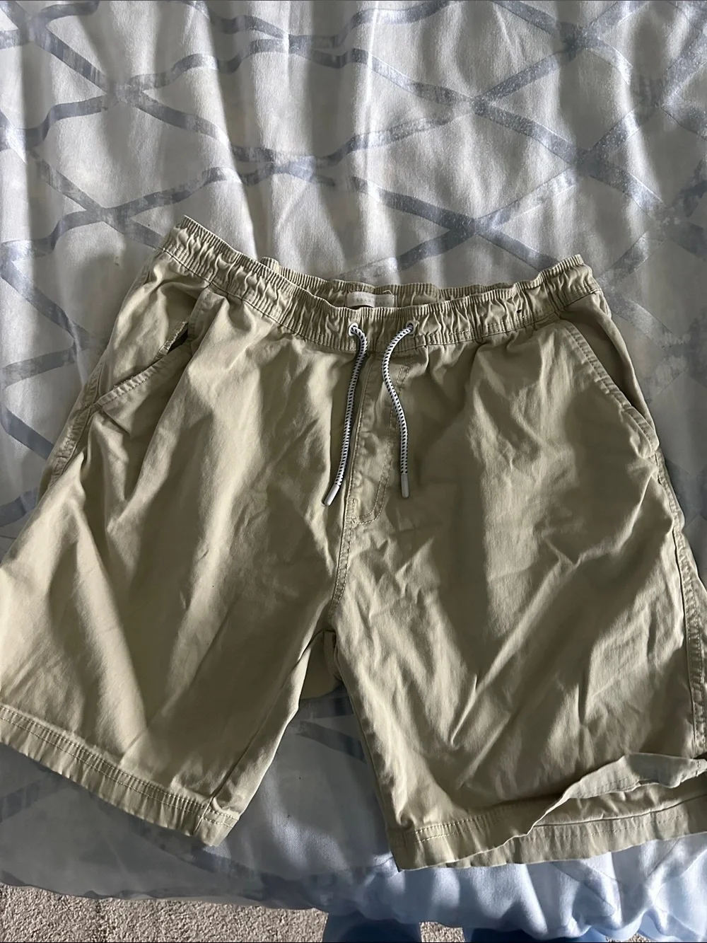 Men's Casual Drawstring Shorts in Khaki